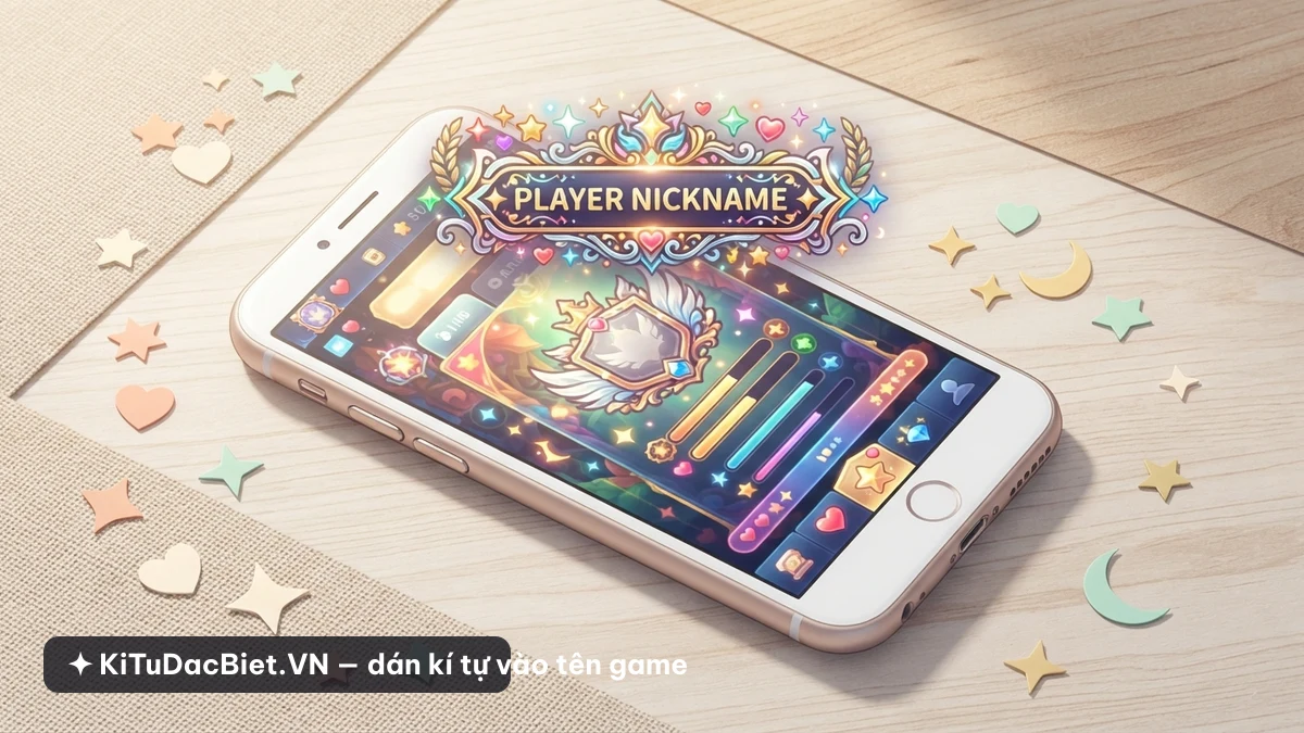 Dán kí tự đặc biệt vào tên nhân vật game trên điện thoại