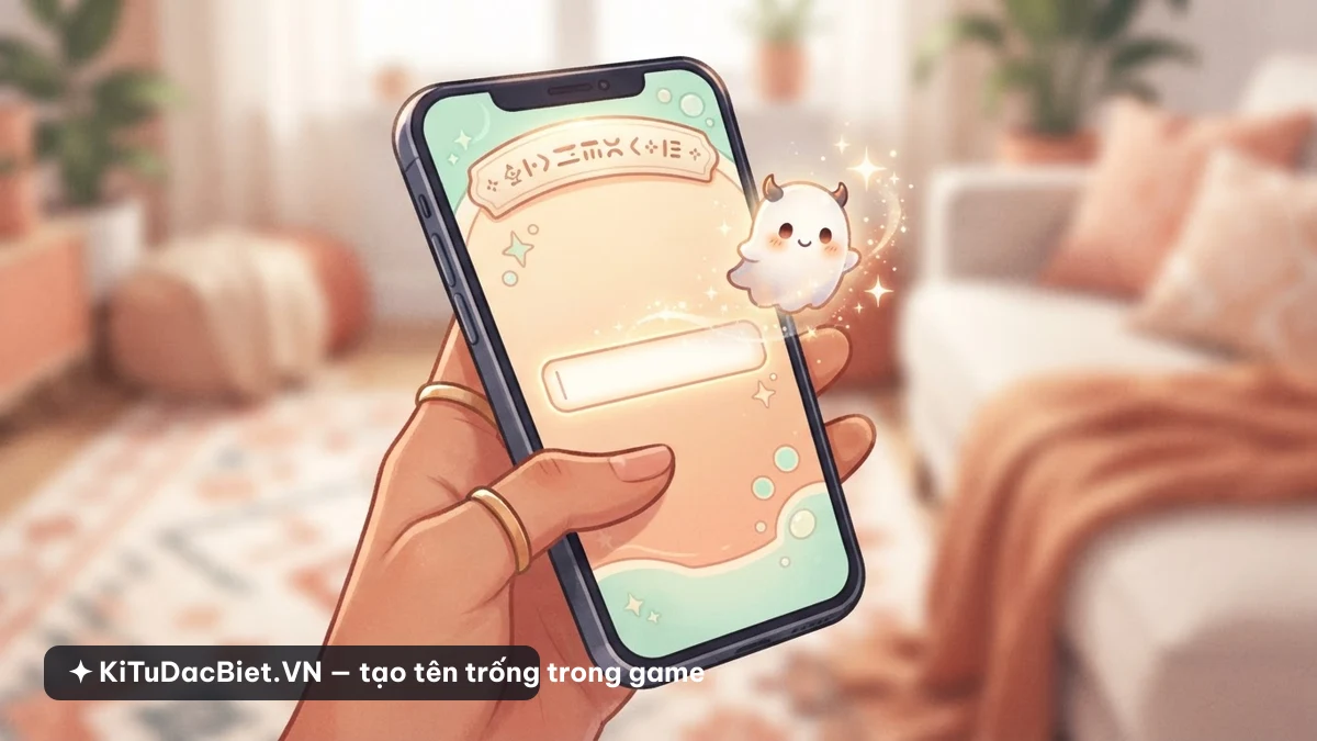 Màn hình đổi tên game với ô tên trống rỗng